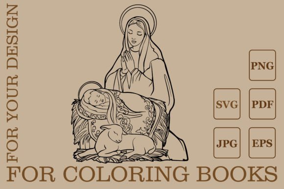 Christmas Christian Christmas Baby Jesus: Coloring Pages Amp Asset