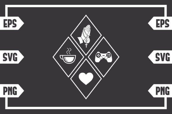 Coffee Jesus Heart and Gaming Controller Crafts