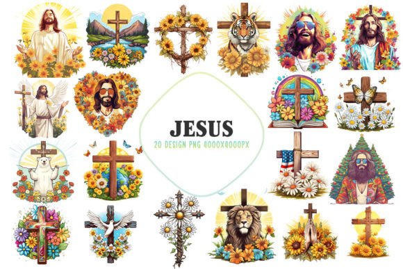 Divine Faith Jesus Art Bundle for T-Shirt Designs