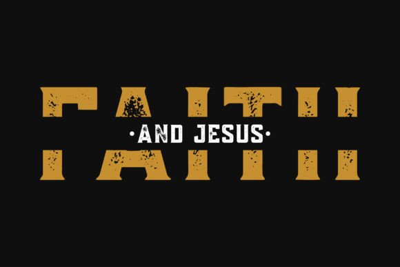 Faith and Jesus Tshirt Design: T-Shirt Designs