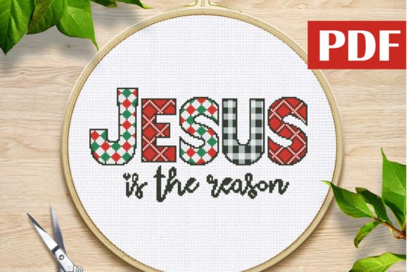 Jesus is the Reason Cross Stitch Pattern Review for Brand Use