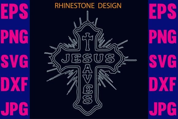Jesus Rhinestone Template for Faith Crafts