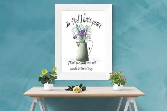 Purple Flower Bouquet Christian Quote