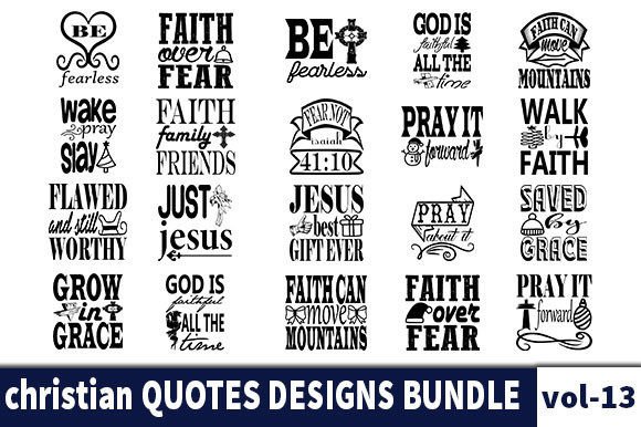 Review: 20 Christian Quotes Designs Bundle for Crafts & Blogs