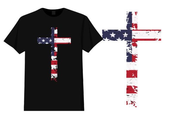 USA Flag Cross Christian Religious T-Shirt Designs Review